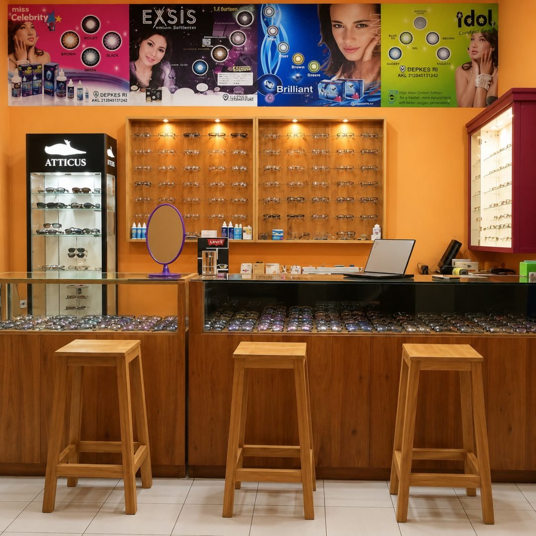 Interior Toko Kacamata jati Belanda Mr. LK