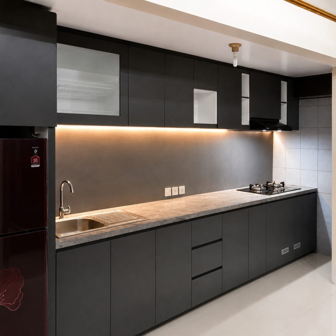 Kitchen Set HPL Hitam matte2