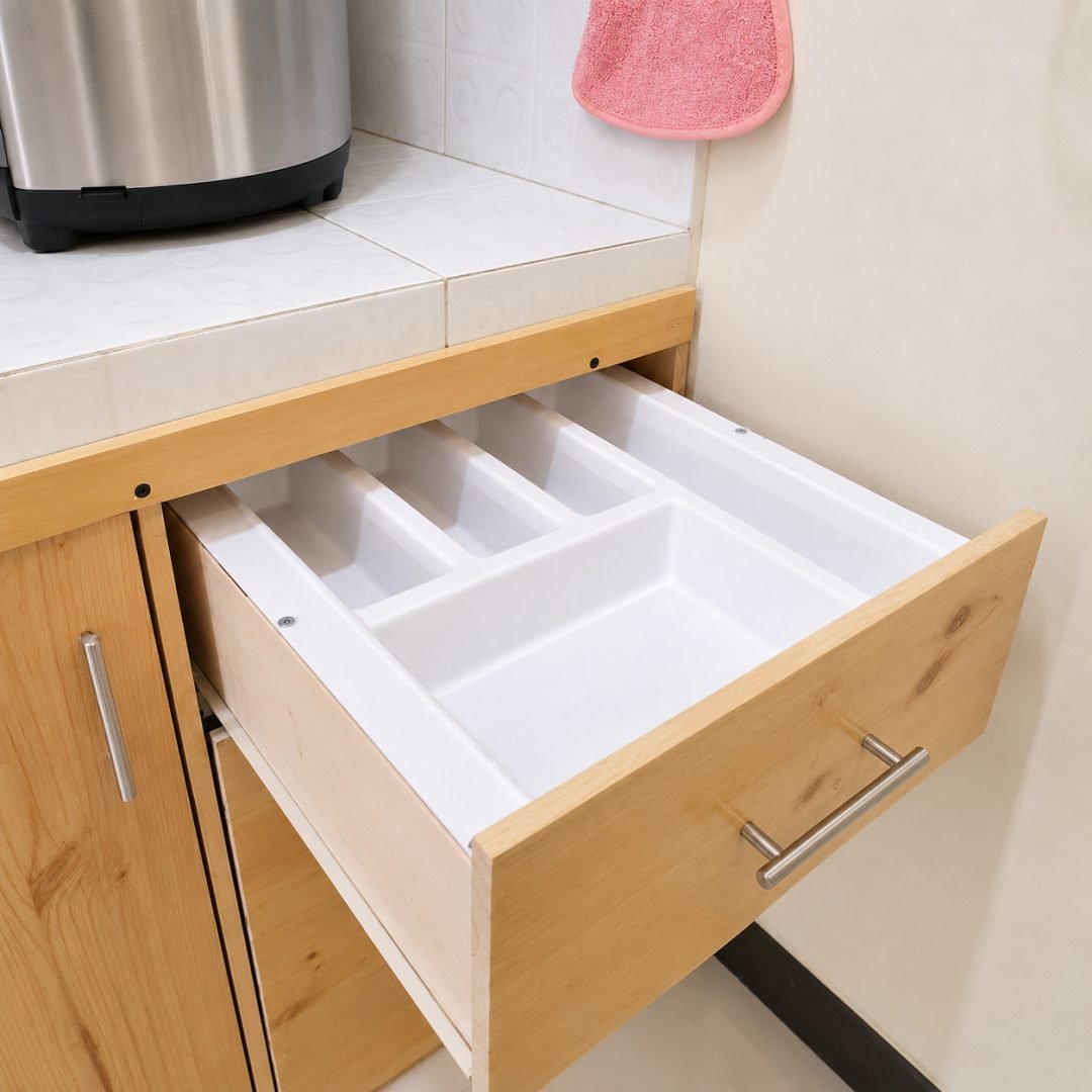 Kitchenset Jati Belanda Dua Warna