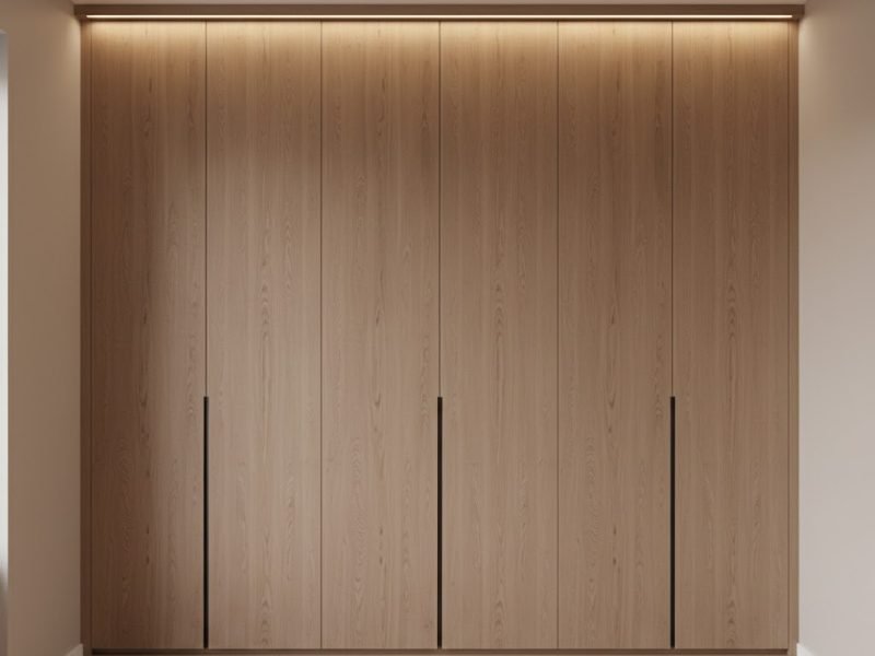 Lemari kayu built-in denga]8elegan