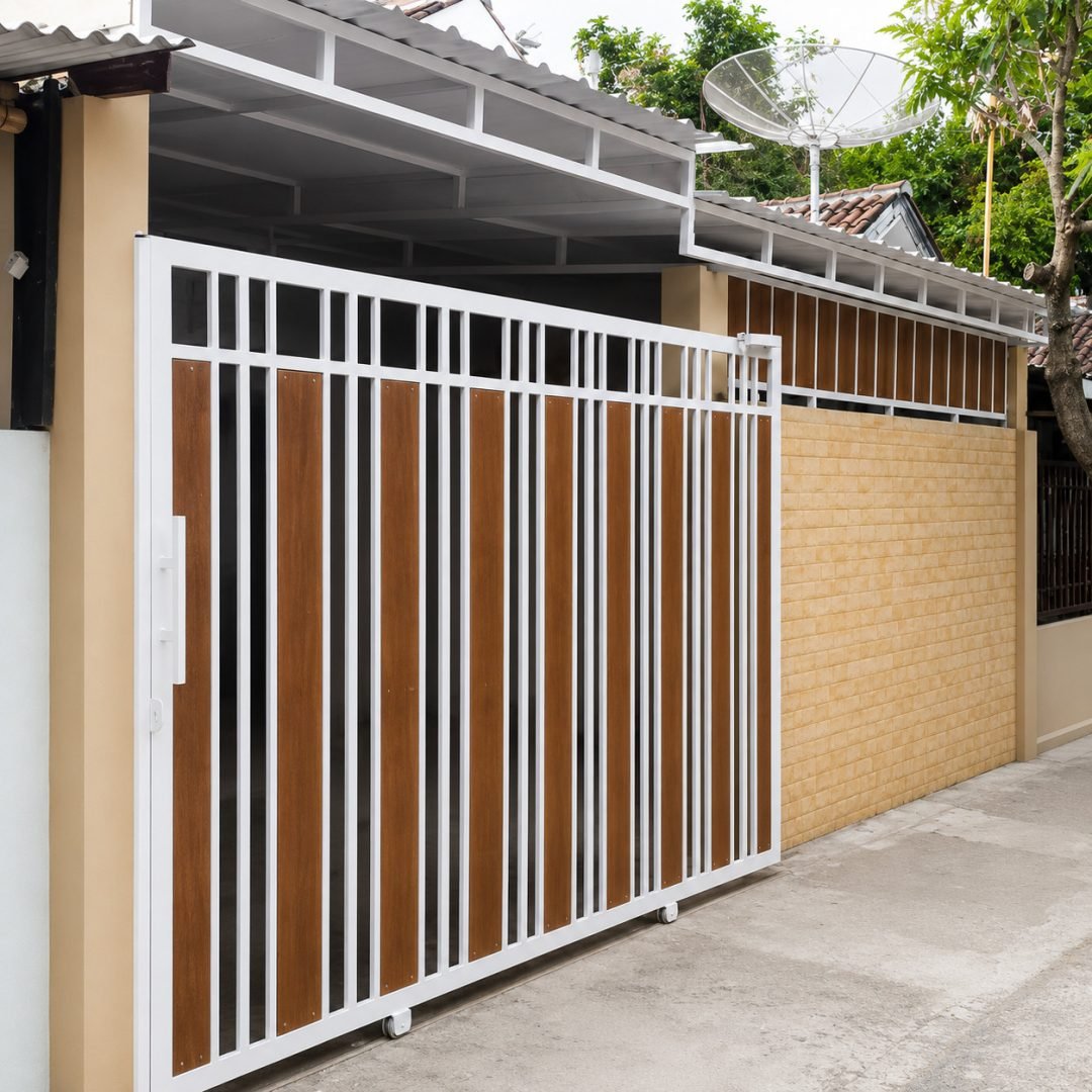 Pagar Besi Kayu Modern Minimalis Mr. HG