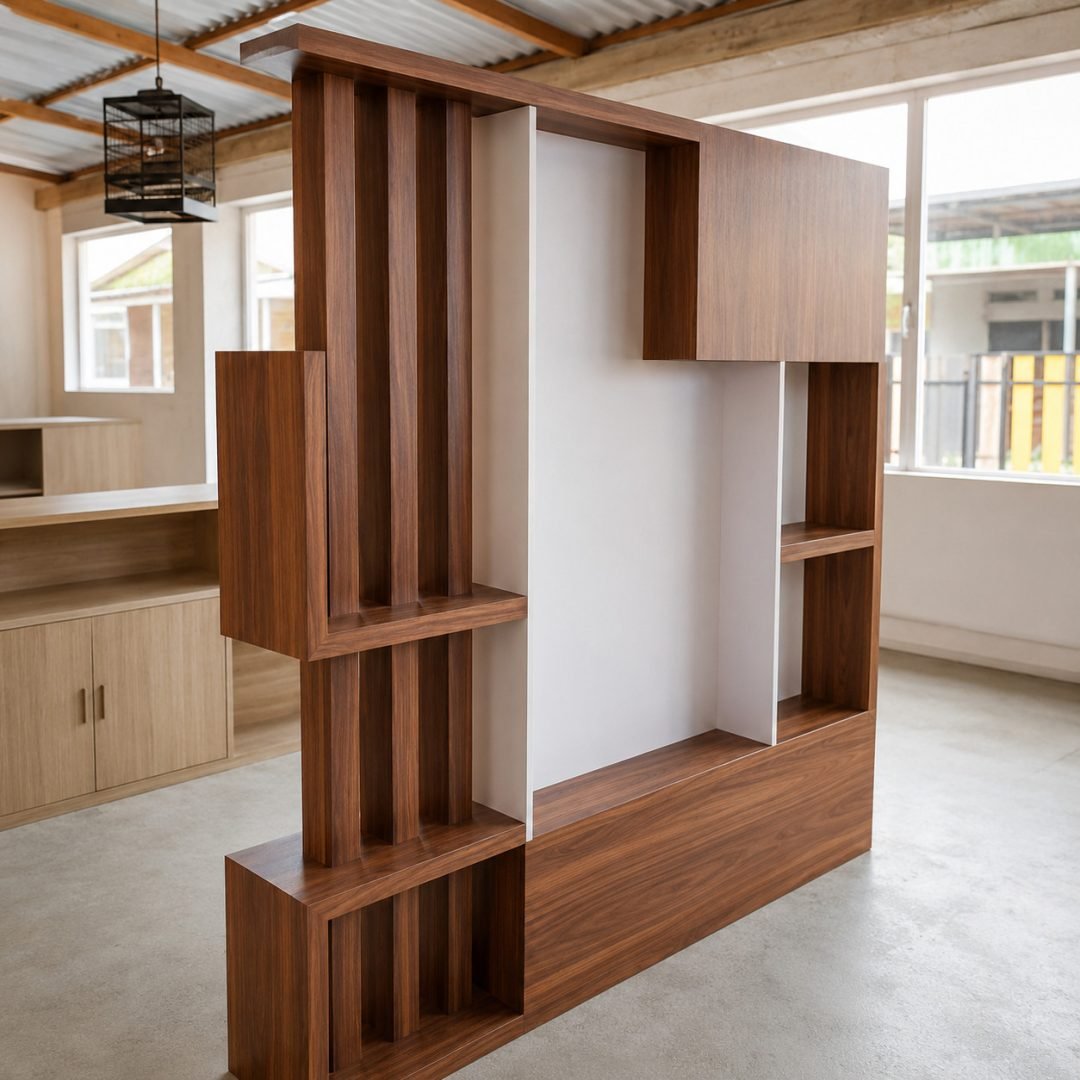 Partisi ruang HPL Modern minimalis
