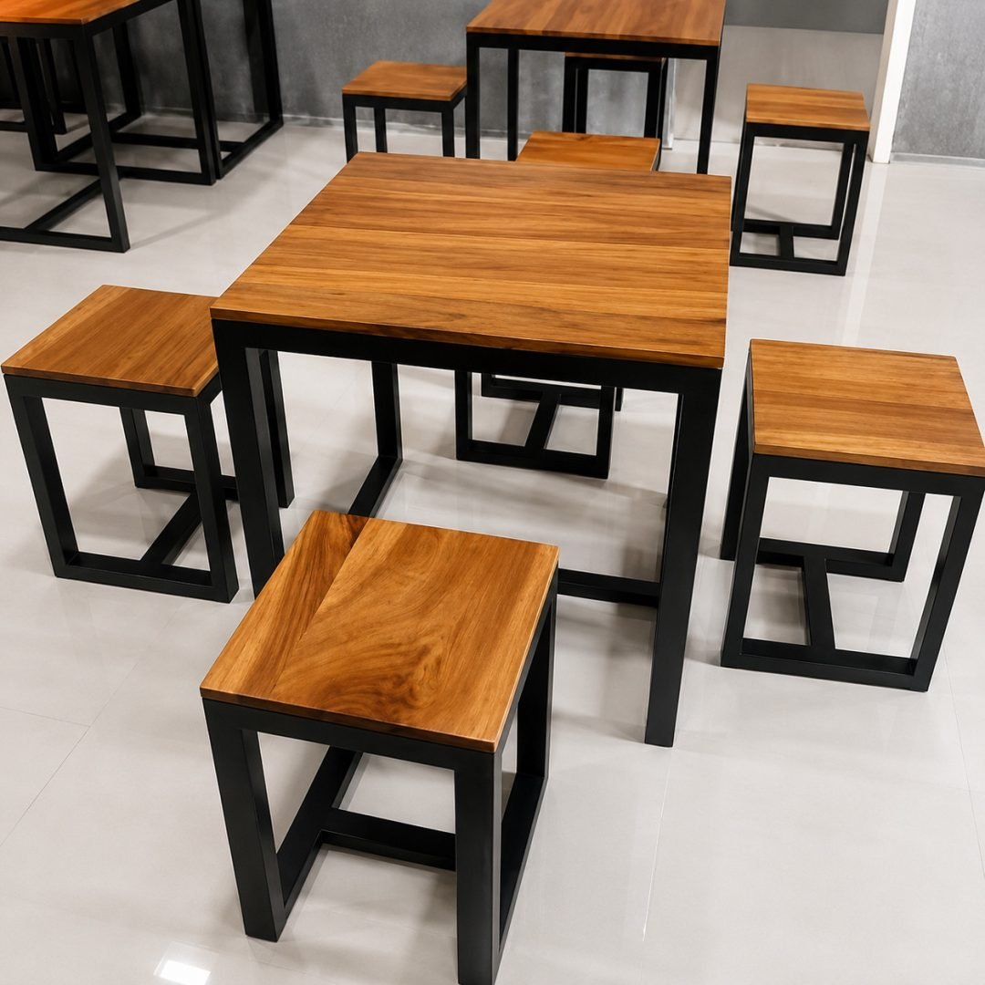 Set Meja Kursi Cafe Rangka besi Mrs. FN