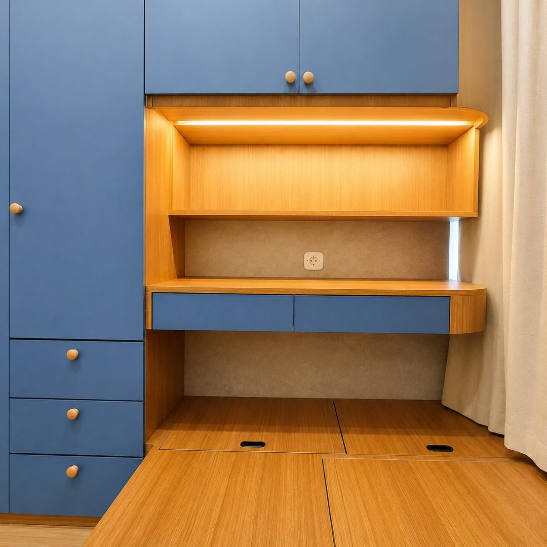 Set Wardrobe Dan Meja Belajar1