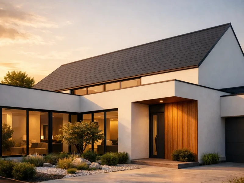 Tampilan rumah leter L minimalis dengan komposisi fasad modern dan taman sudut yang menciptakan kesan privat serta dinamis dari sudut pandang esteti