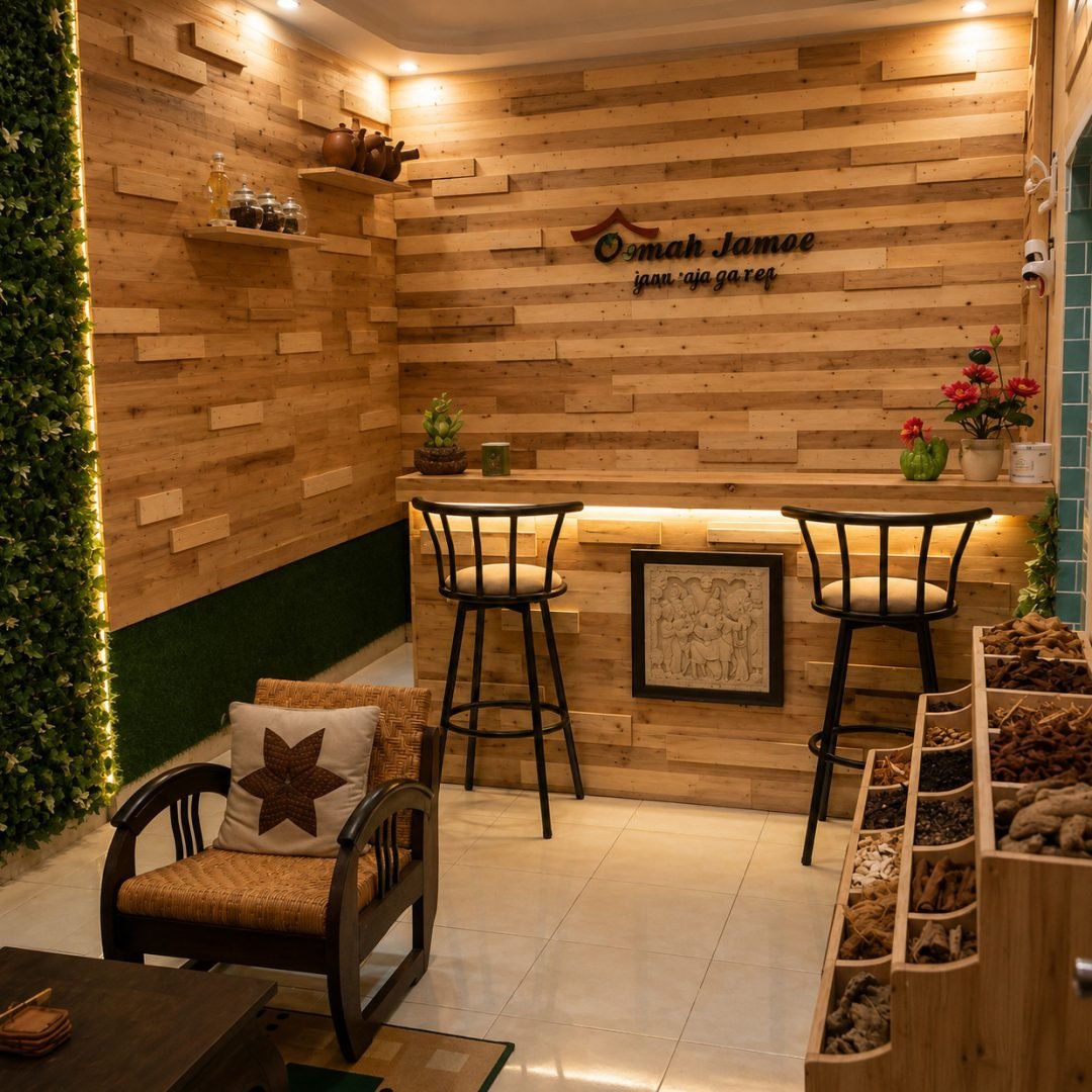 Wall Panel Jati Belanda Omah Jamu